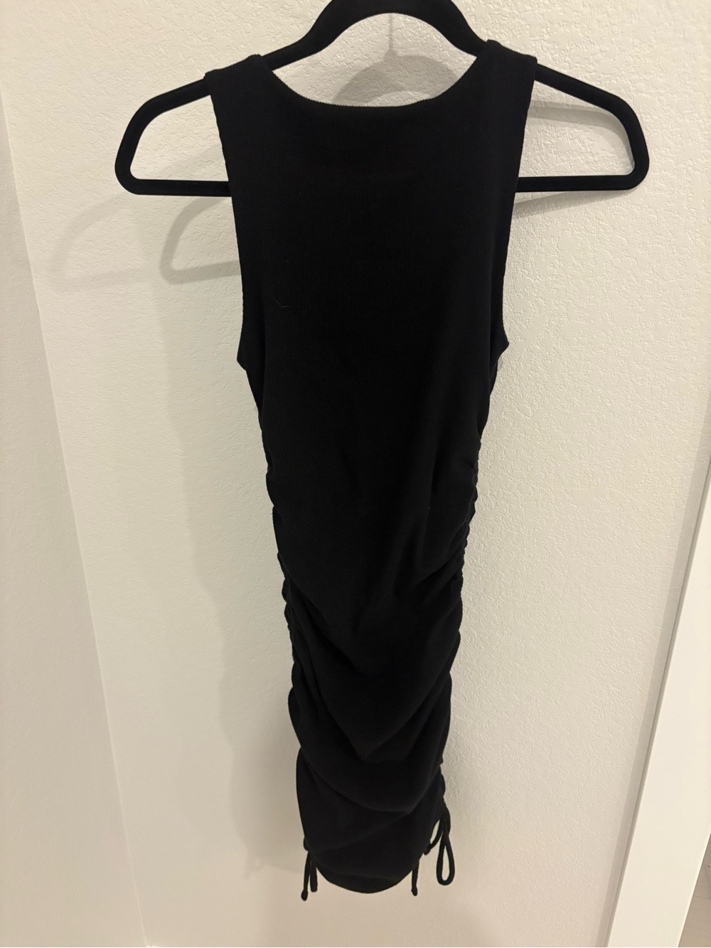 Lulu's Black Ruched Mini Dress - Picture 4 of 4